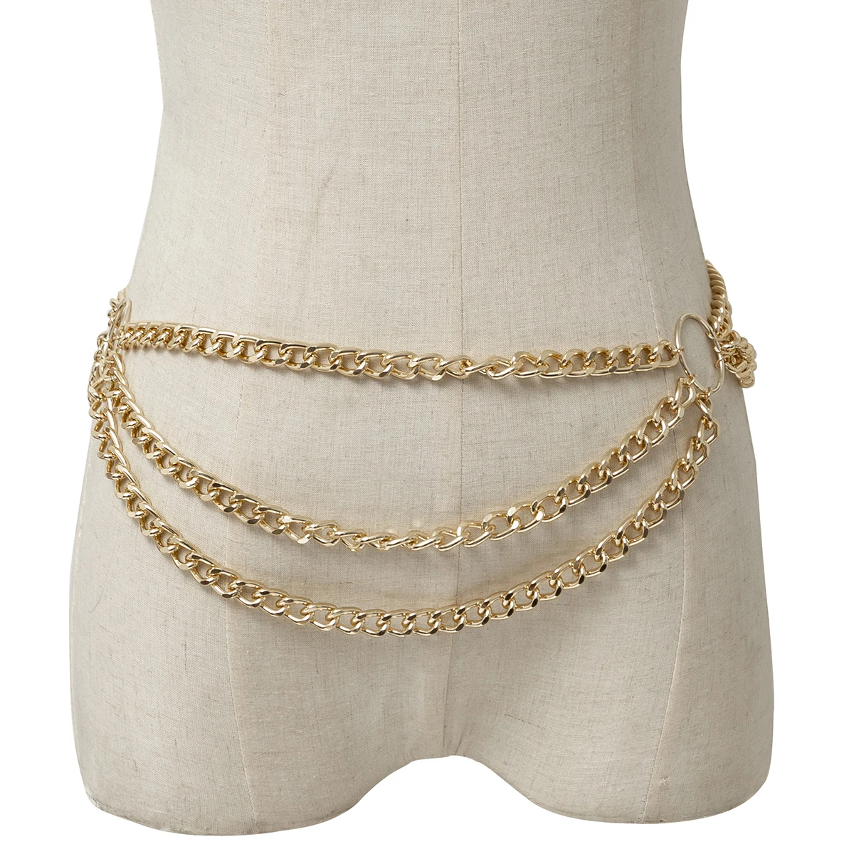 

Punk HipHop Gold Color Aluminum Waist Chain For Women Fashion Geometric Round Body Jewelry Gothic Belly Belt Chain Sexy Bijoux