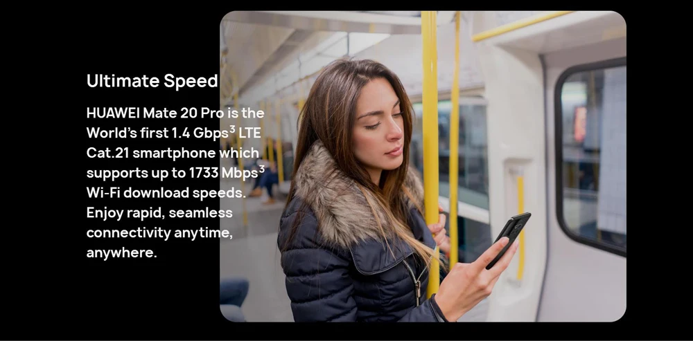 Мобильный телефон HuaWei mate 20 Pro 4G LTE Kirin 980 Android 9,0 6,3" 3120x1440 8 Гб ram 256 ГБ rom МП IP68 NFC
