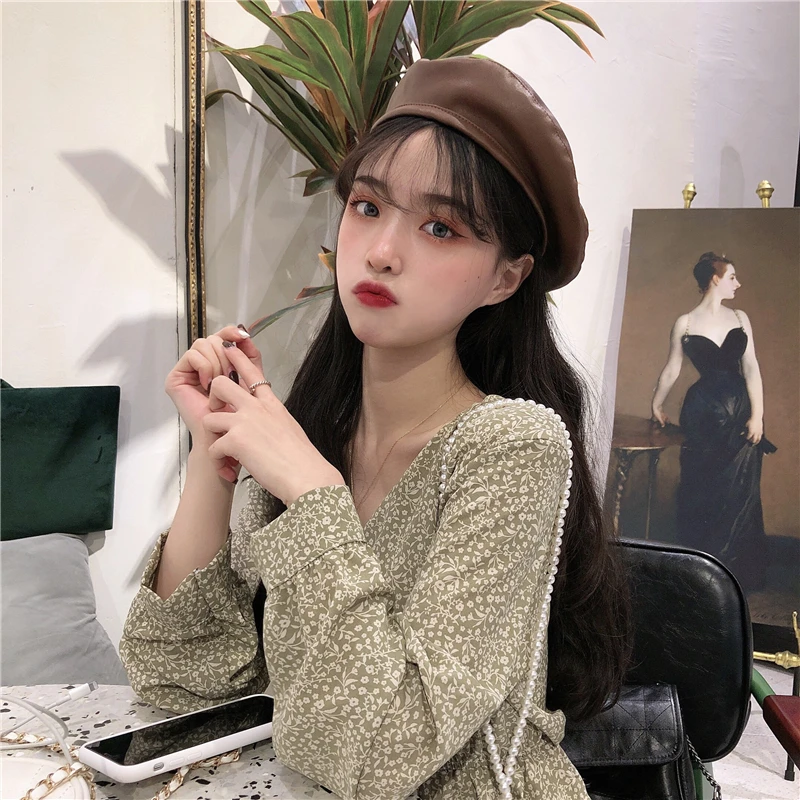 

Spring Summer Womens Tops and Blouses Korean Clothes V-neck Slim Crop Top Fashion Brand Sweet Style Shirts Blusas Mujer De Moda