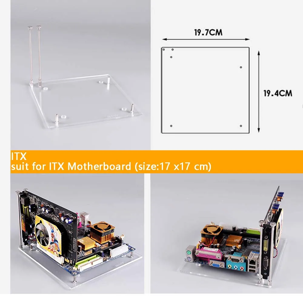 PC открытая рама тестовая скамья шасси Mini ITX MATX EATX ATX материнская плата чехол для компьютера DIY настенная подставка VESA задняя вешалка держатель