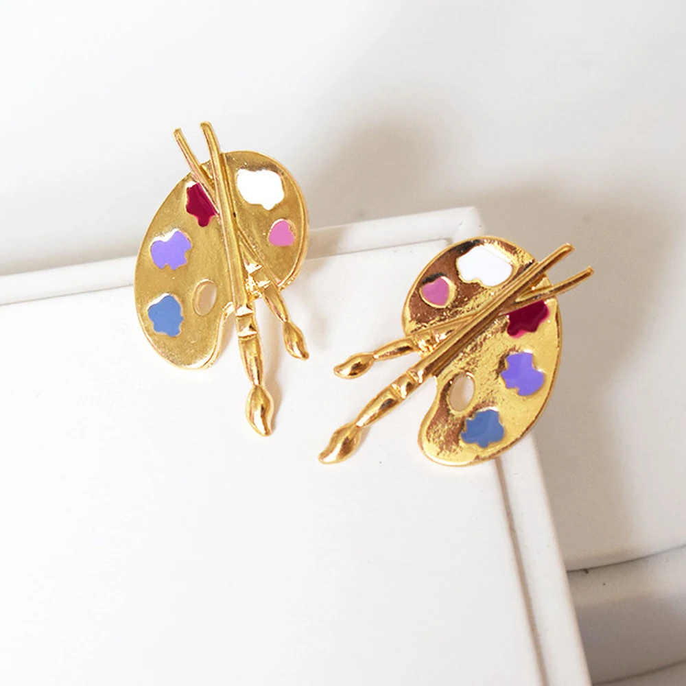 Серьги гвоздики из металла и золота для женщин девочек вечерние аксессуары