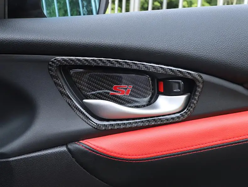 Наклейки для салона автомобиля из углеродного волокна, Накладка для Honda Civic 10th Gen, автомобильные декоративные аксессуары
