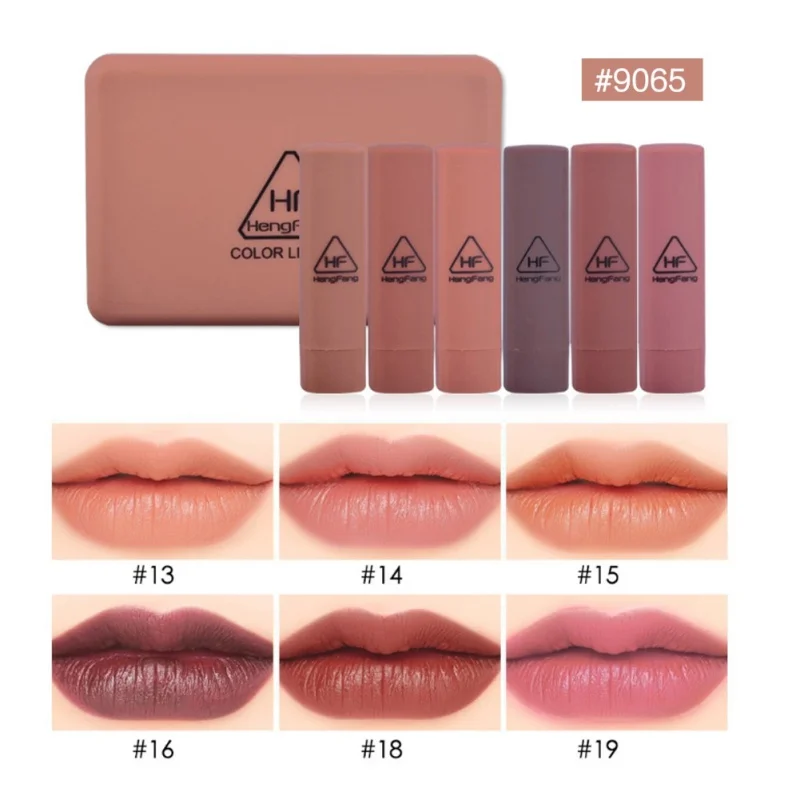 

6pcs/set Moisturizing Lipstick Set Long Lasting Waterproof Non-Stick Cup Make Up Silky Matte Velvet Lipstick