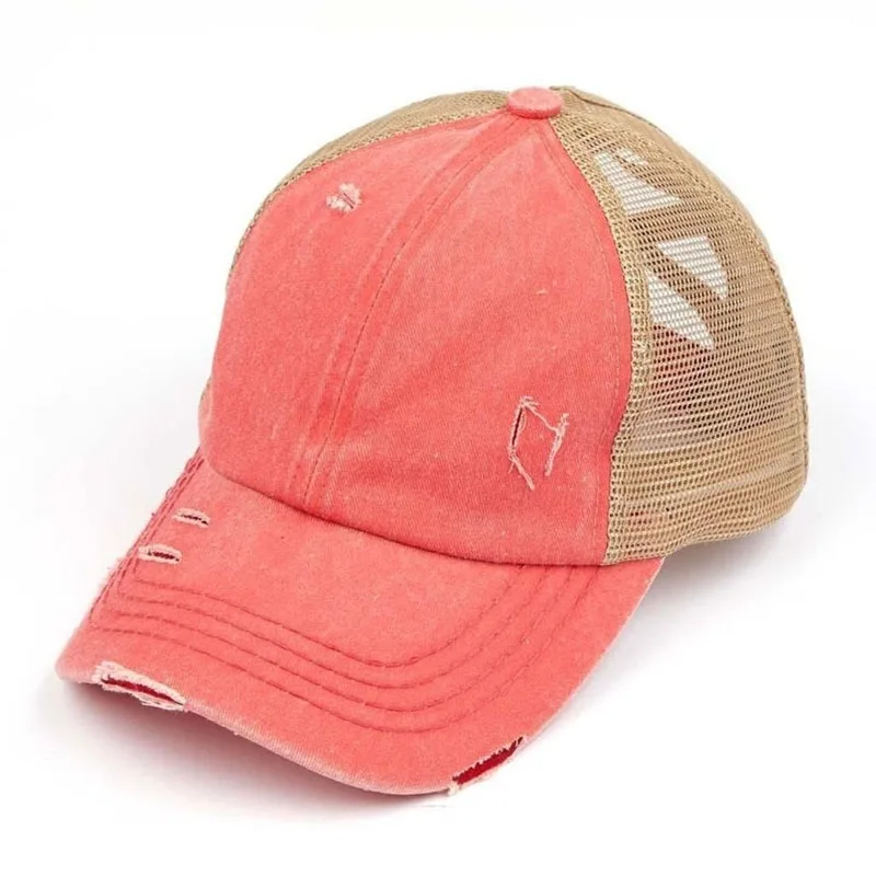 Women Ponytail Baseball Cap Hat 2020 New Arrival Hat Caps Outside Sport Hip Hop Snapback Washed Visor  hats for women  dad hats