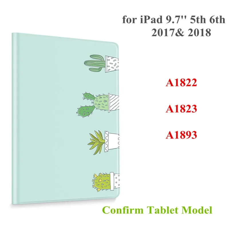 iPad 9.7 2017 2018 Для iPad цветной принт планшет кожаный чехол для iPad 3D рельефный защитный чехол умный чехол s - Цвет: iPad 9.7 2017 2018