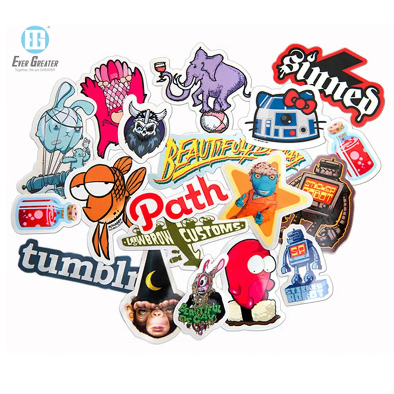 Пользовательские наклейки ПВХ виниловые УФ-наклейки на бампер металлические