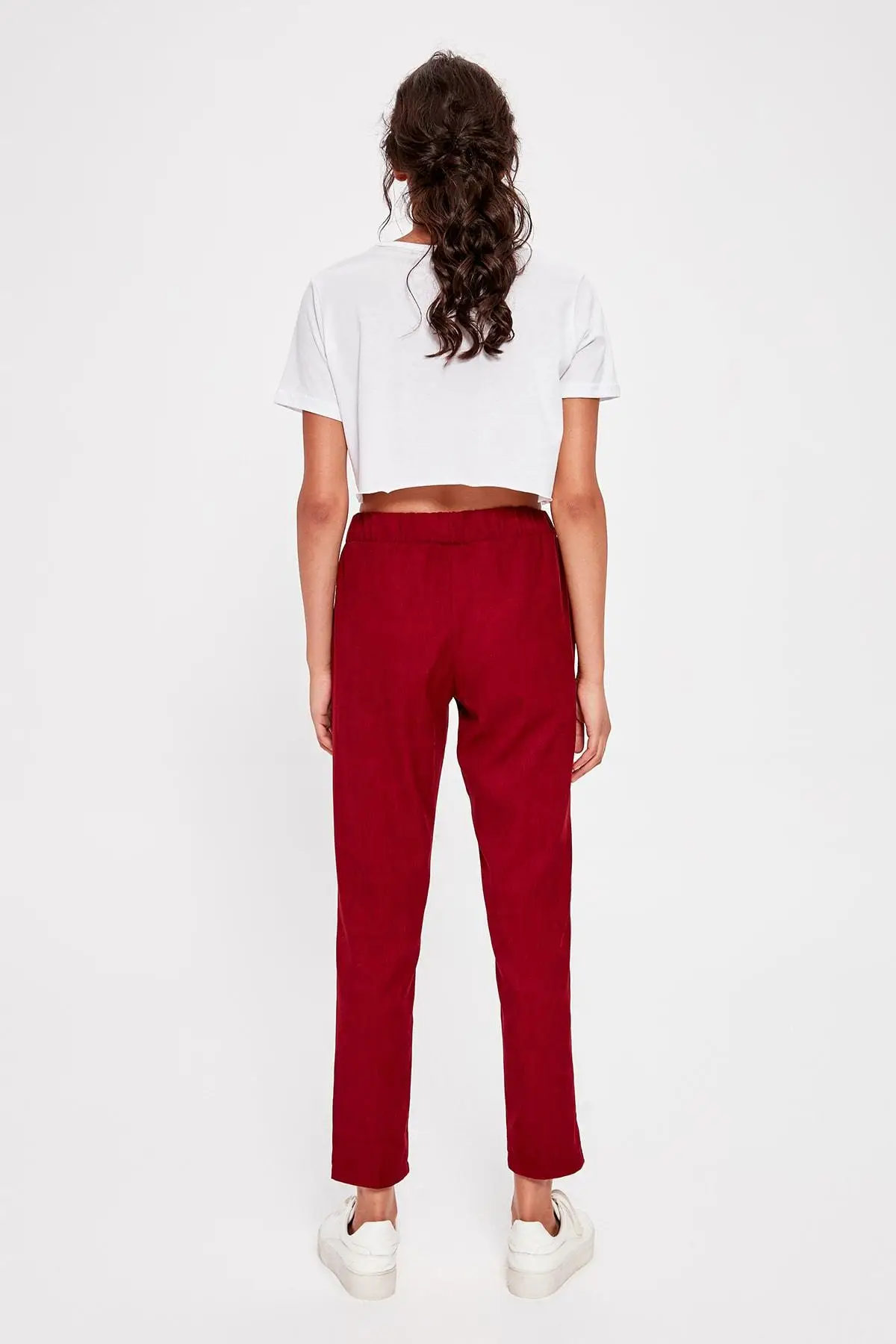 Trendyol бордовая муфта детальные брюки TWOAW20PL0195 | Женская одежда