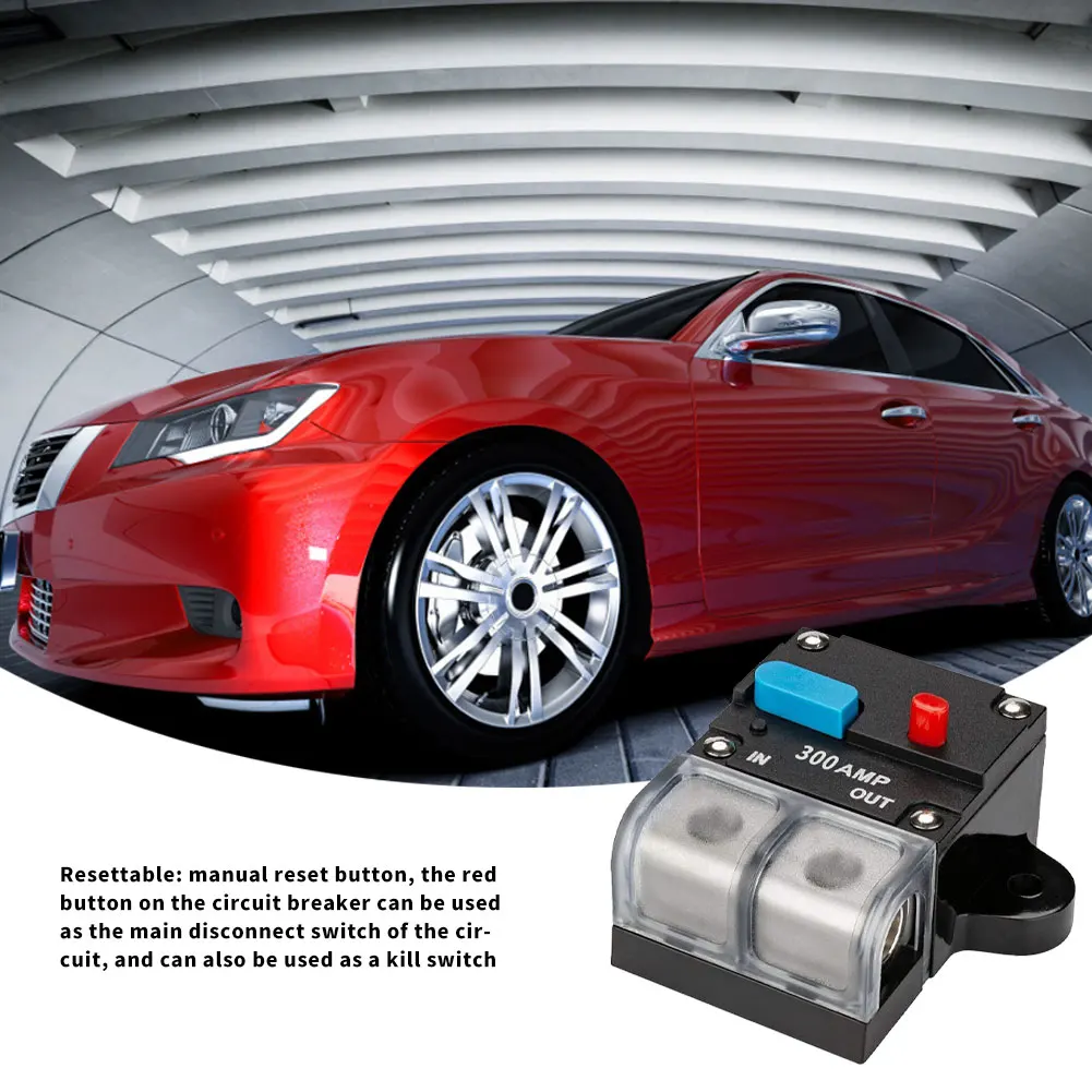 

Circuit Breaker Inline Fuse Holder Inverter 100/150/200/300A Car Audio System Overload Protection Inline Fuse Holders Inverter