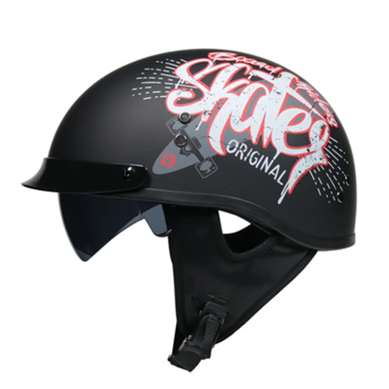 

Motorcycle Half Helmet Open Face Casco Moto Women Retro Riding Motorbike Vintage Helmet Summer Breathable Motocross