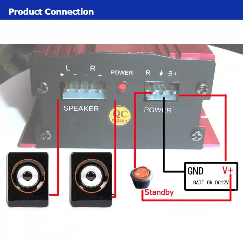 500W MA 150 2 канальный DC9 14V Mini Hi Fi автомобильный стерео аудио усилитель сабвуфер для
