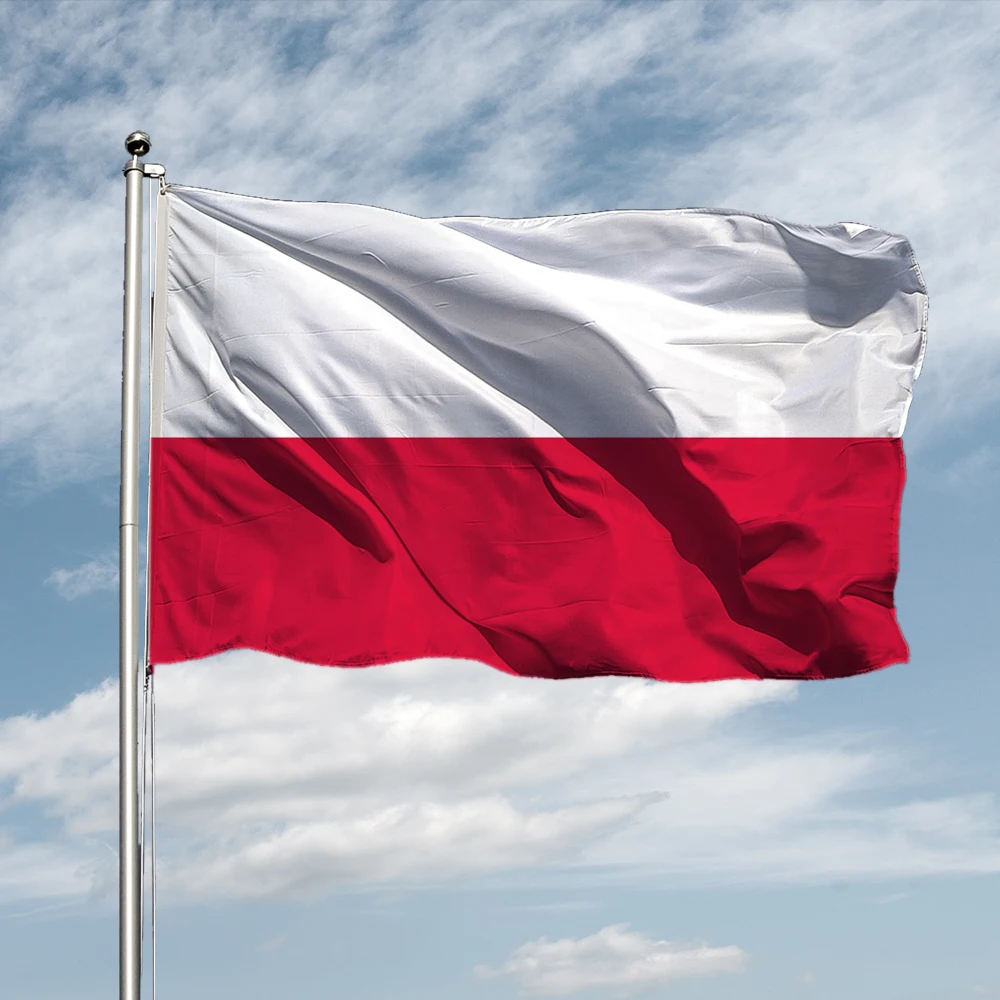

Poland National Flag 90x150cm Hanging white red design Polish Flags polyester UV Fade Resistant polska benner