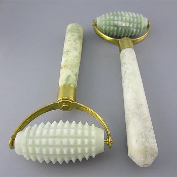 

rolling brush body Face Natural Jade Roller Wheel Trigger Point Massage V Slimming Acupoint Rolling Brush Health Care Tool