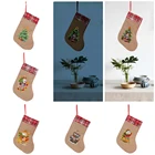 Светящиеся рождественские носки Сделай Сам 5D алмазная картина мультфильм Санта-Клаус Снеговик вышивка рождественские носки сумка для хранения конфет подарки