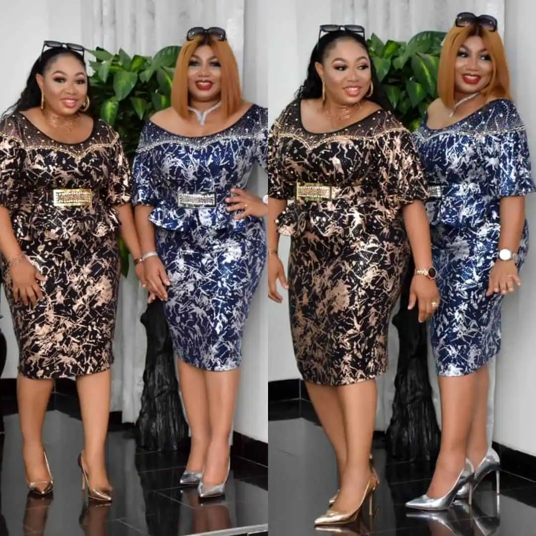 

2021 Spring and Summer African Women Printing Two Pieces Sets Top and Skirts African Clothes for Women African Clothing