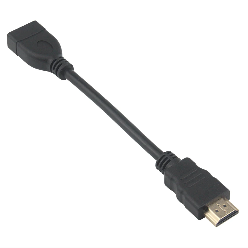 Оптовая продажа короткий переходник 16 8 см HDMI совместимый штекер гнездо Кабель
