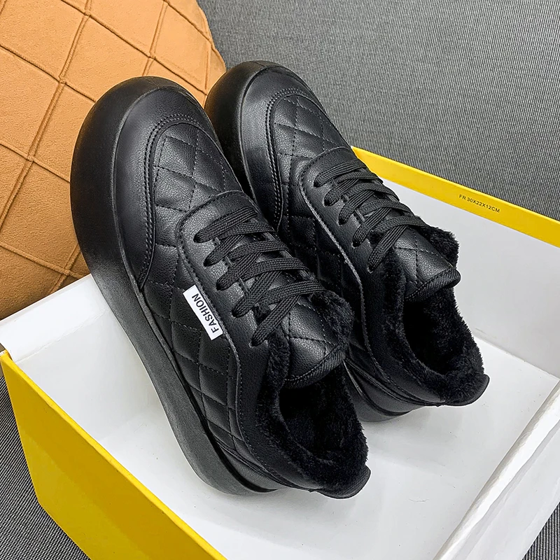 

Туфли на шнуровке с круглым носком, х/б, на толстой подошве