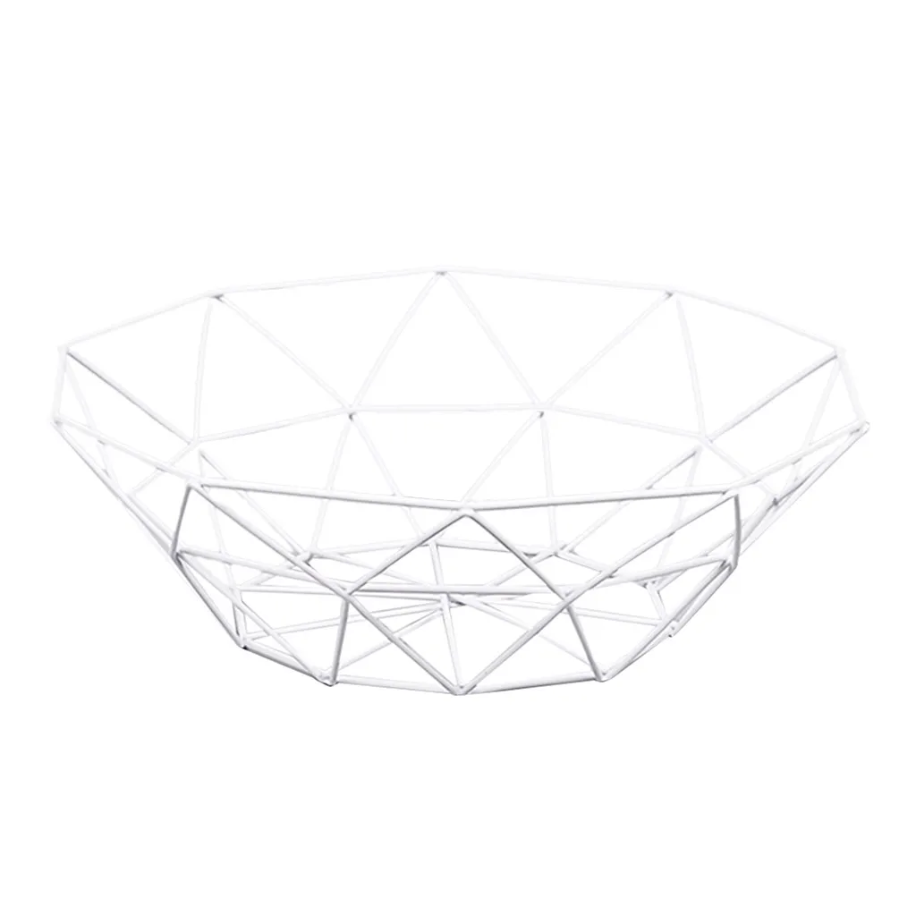 

Geometric polygon wire fruit and vegetable basket kitchen desktop storage bowl display fruit plate