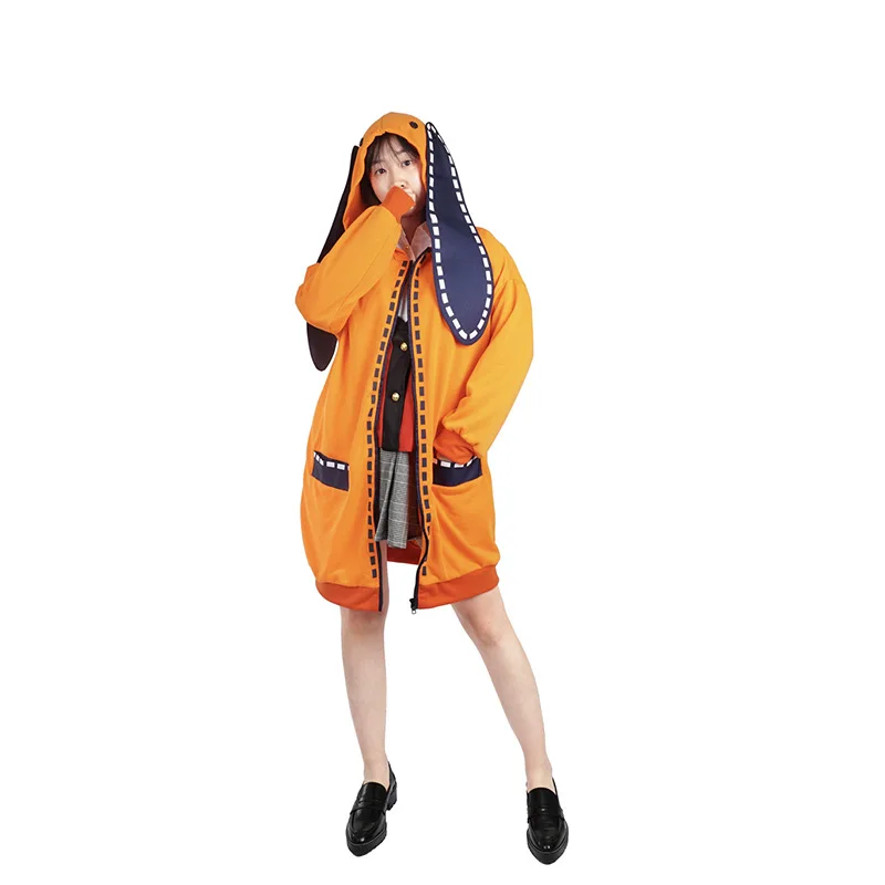 

Anime Kakegurui Cosplay Costume Hoodie Yomoduki Runa School Women Costume Girls Zipper Jacket Winter Lovely