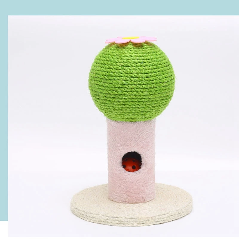 Тканая Когтеточка Sisal для кошек игрушка домашних животных С КАКТУСОМ шариком из