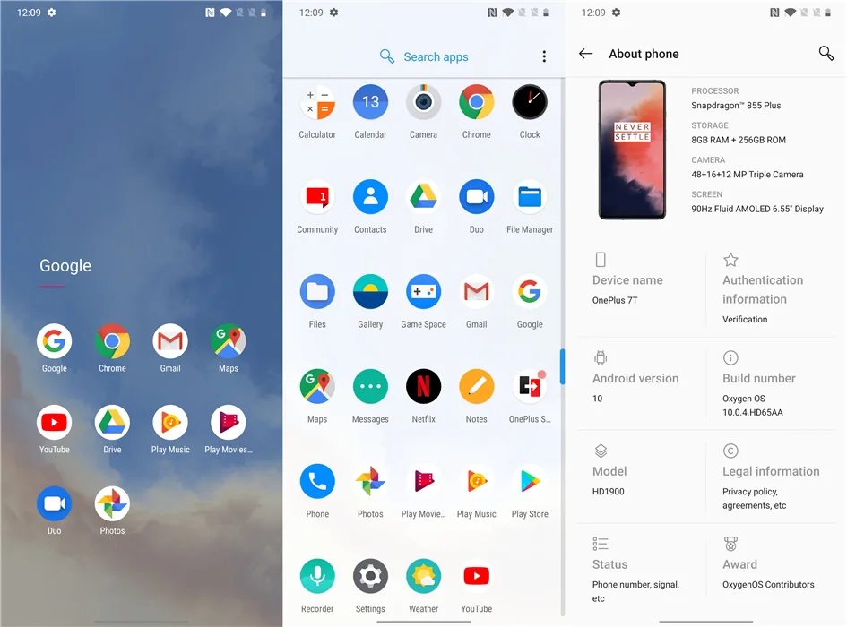 

Global firmware OnePlus 7T 8GB 256GB Smartphone Snapdragon 855 Plus 90Hz AMOLED Screen 48MP Triple Camera NFC Smartphone UFS 3.0