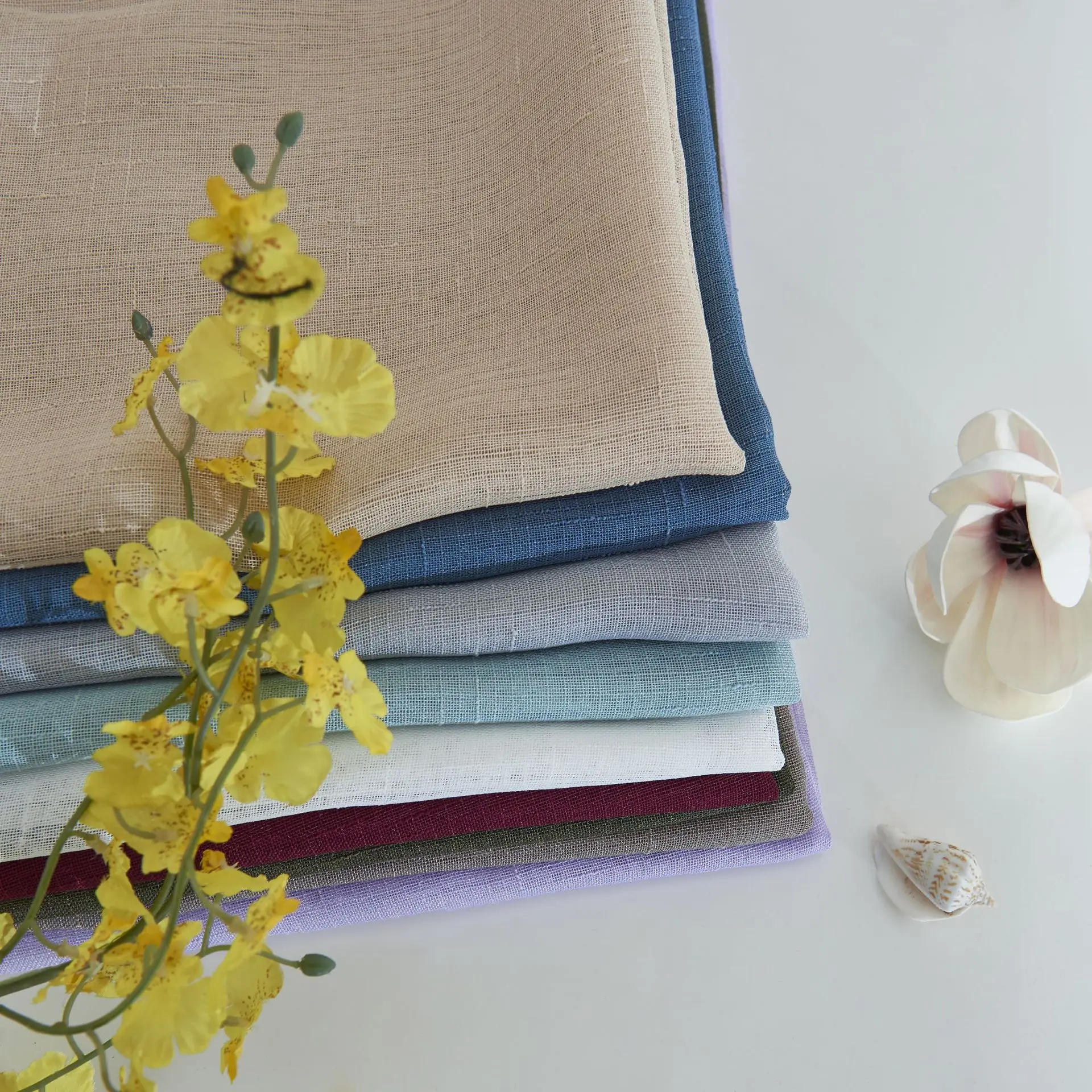 Современные однотонные оконные дверные занавески для гостиной драпированные