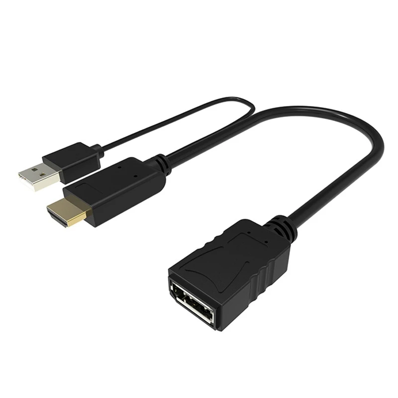 

HDMI to DP 4K HD Display Cable HDMI to DisplayPort Cable Adapter Female Connector Computer TV Converter