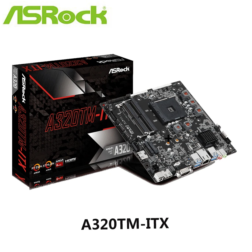 Новая Оригинальная розетка ASRock AM4 A320 материнская плата A320M ITX тонкая мини HTPC M.2 DDR4