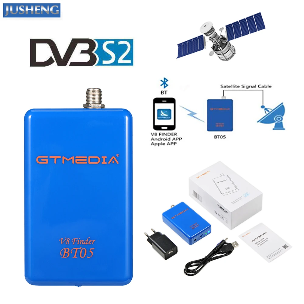Новый GTmedia V8 Finder BT05 1080p Bluetooth DVB S2 спутниковый с литиевой Поддержка устройств на