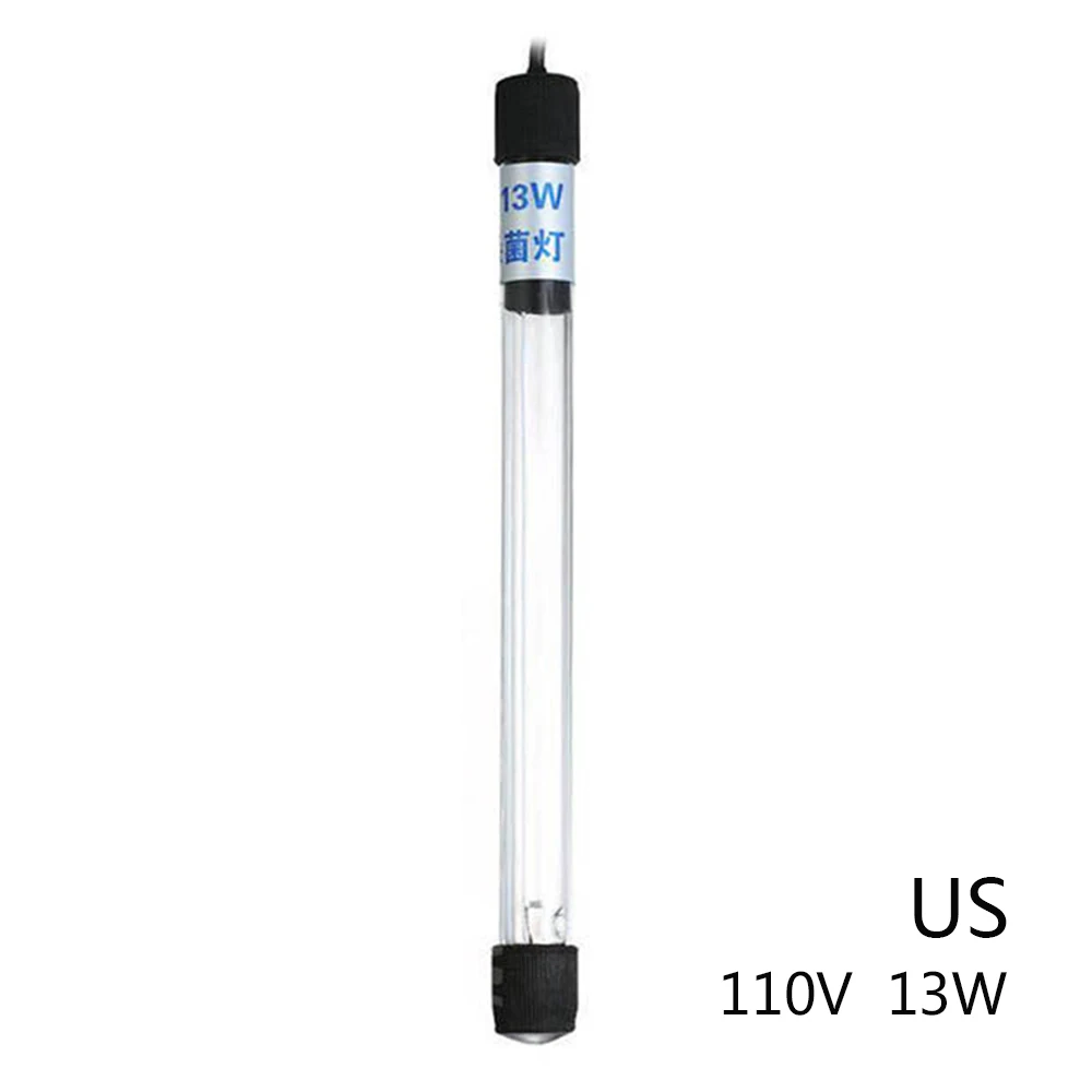 110V 13W US Plug Погружной UV светильник стерилизатор 5/7/9/11/13 Вт бактерицидная лампа для аквариума пруд обеззараживания воды обработки - Цвет: 110V 13W US Plug