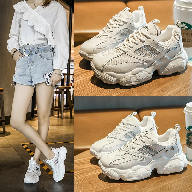 

Women Sneakers 2020 New Spring autumn runing Women Shoes lace-Up Platform Breathable Fashion Women walking Shoes