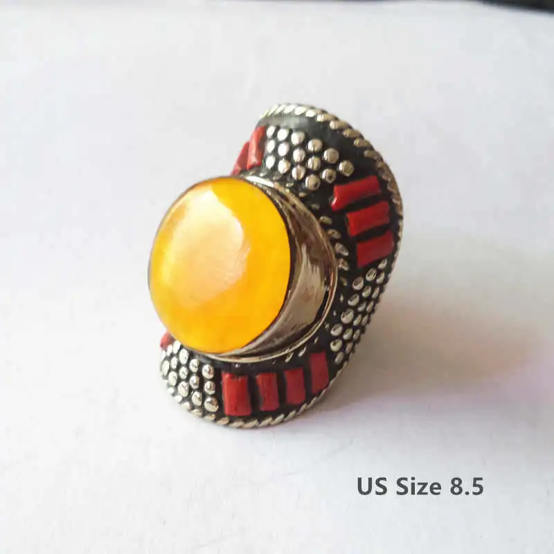 R016 тибетские кольца непальское винтажное большое кольцо медная