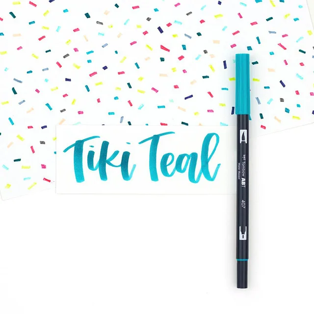 TOMBOW AB-T художественная кисть Ручка японская каллиграфия ручка 96 цветов Двойные головки профессиональная водный маркер ручка для рисования - Цвет: 407