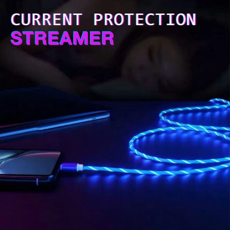 Стример зарядное устройство type-C type C USB C для samsung A50 Micro USB кабель для зарядки светодиодный 2A кабель для быстрой зарядки для iPhone шнур для зарядного устройства