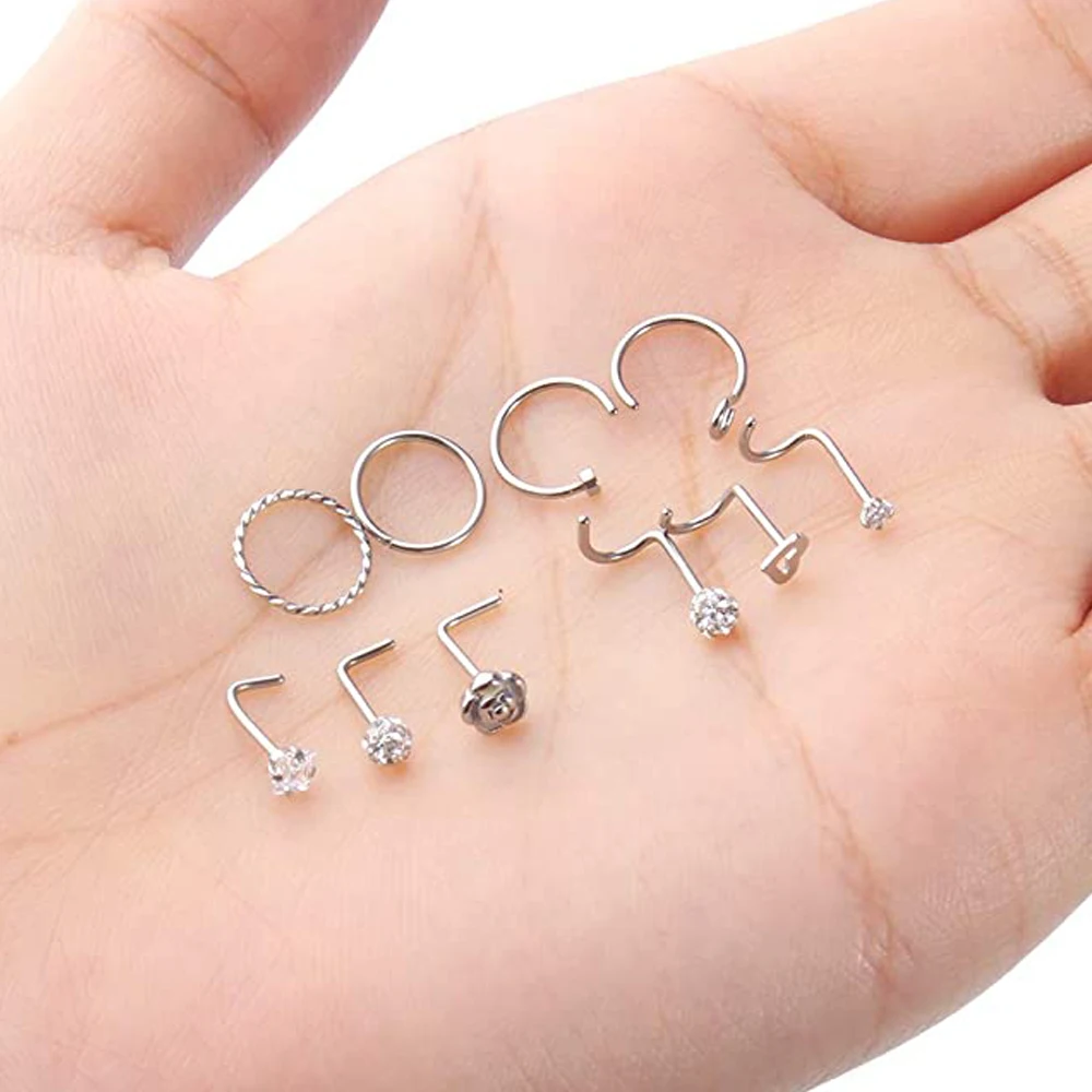 Мужские и женские кольца для пирсинга из нержавеющей стали 316L Ювелирное