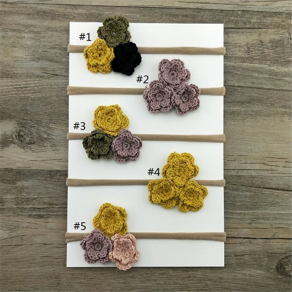 Повязка на голову с цветочным узором для девочек Простая повязка из хлопковой