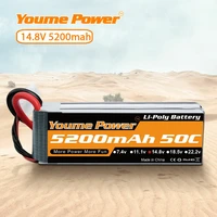 youme 14 8v 4s lipo battery 5200mah 50c with deans plug rc batteries for rc car boat rc helicopter airplane truck truggy arrma