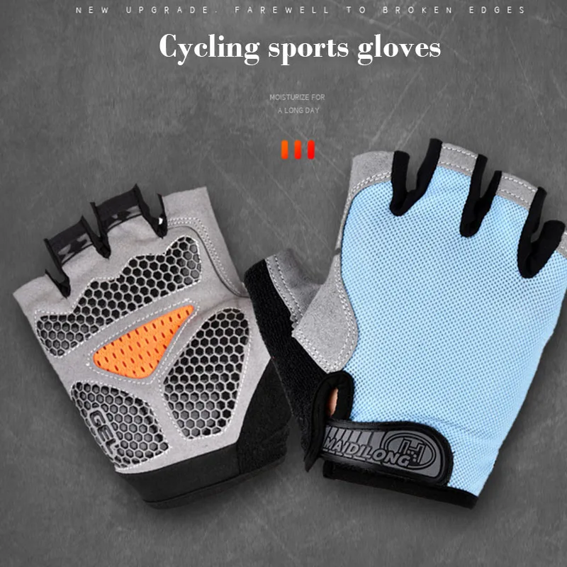

New Cycling Anti-slip Anti-sweat Men Women Half Finger Gloves Breathable Anti-shock Sports Gloves Bike Bicycle Glove