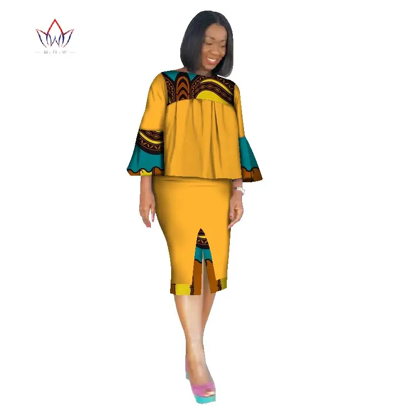 Женская одежда в африканском стиле Анкара комплект из двух предметов топ с