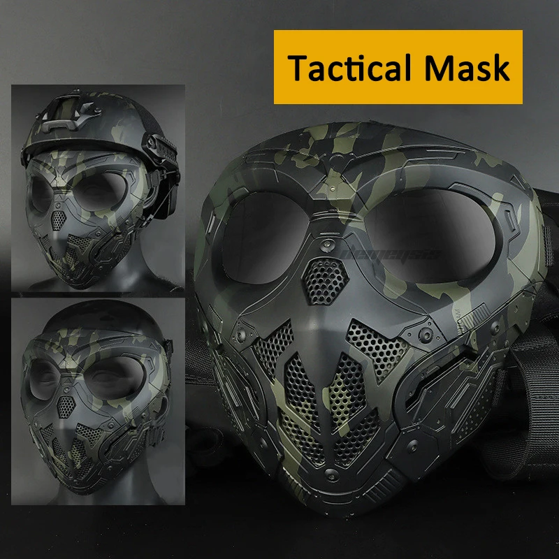 

Military Tactical Mask Full Face Hunting Equipment Shooting Halloween Party Cs Mask Protective Airsoft Paintball Wargame Masks