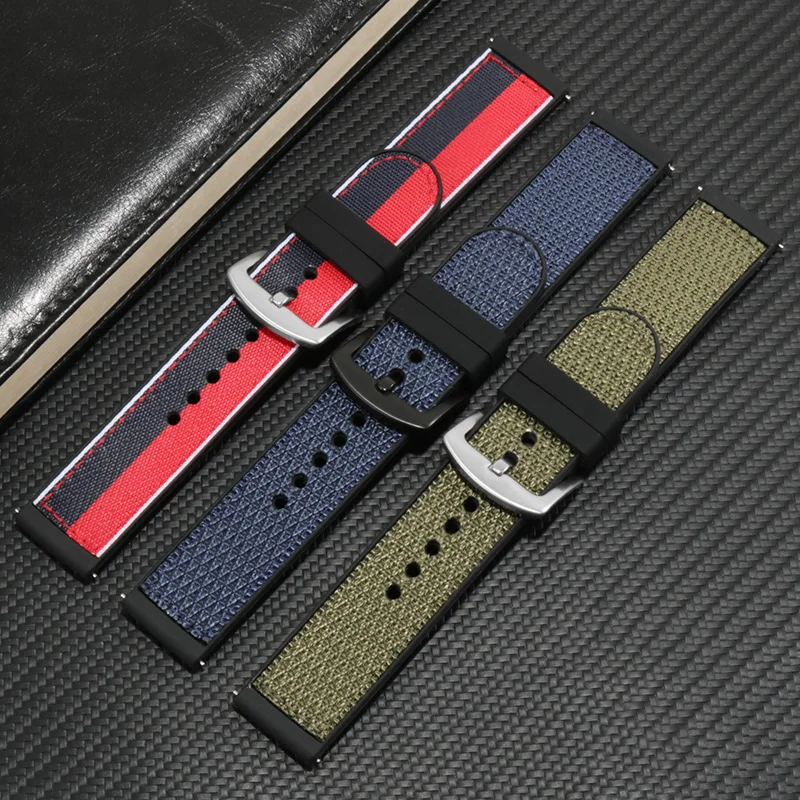 

For Huawei watch GT2 Honor magic /dream smart watch Soft Nylon Silicone watchband 20mm 22mm bracelet Replacement strap