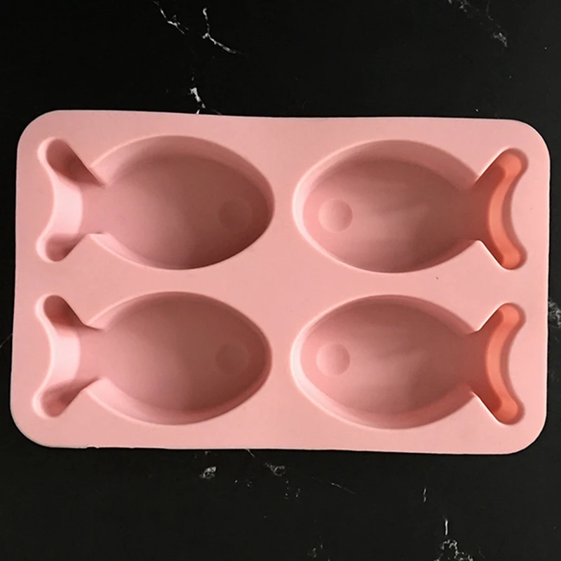 

Cake Decorating Tools Creative 4-Cavity Fish Shaped Fondant Cake Candy Silicone Molds DIY Chocolate Mold kitchen Baking Tools