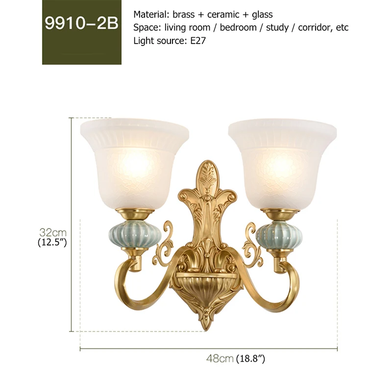 

BRIGHT Modern Wall Sconce Brass Wall Lamps Fixture Luxury LED Creative Decorative For Home Bedroom Living Room Dining Room