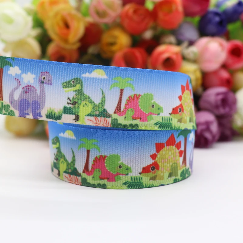 2014 Новое поступление 7/8 ''(22 мм) Животные Динозавр печатных grosgrain ленты