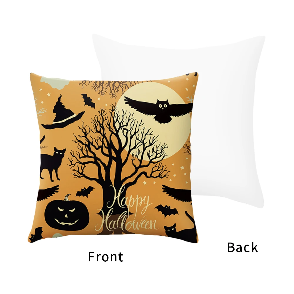 SearchI Хэллоуин чехлы с изображением черного кота подушка тыквы принтом привидение