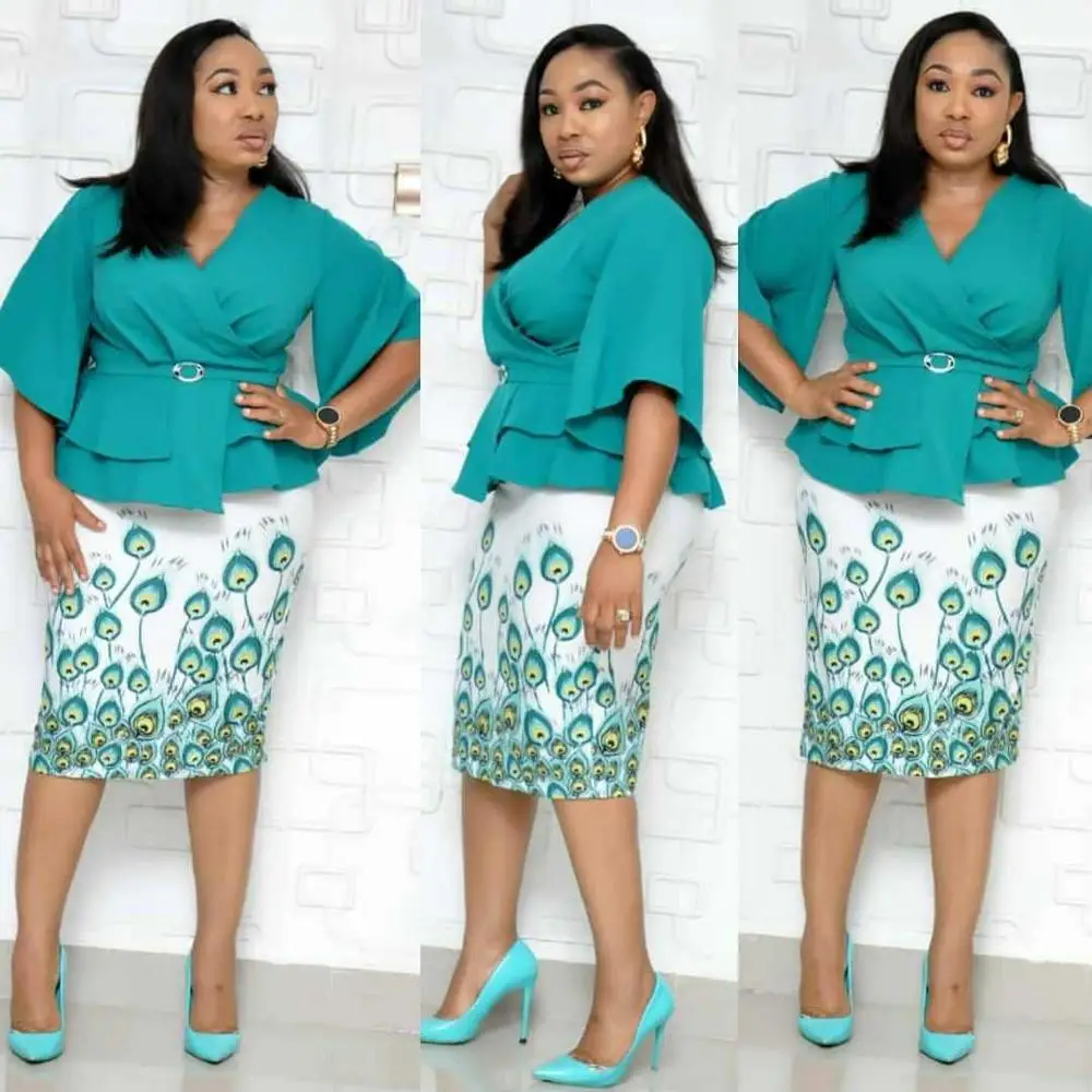 Африканское женское платье осень-зима имитация двух частей цифровой принт с