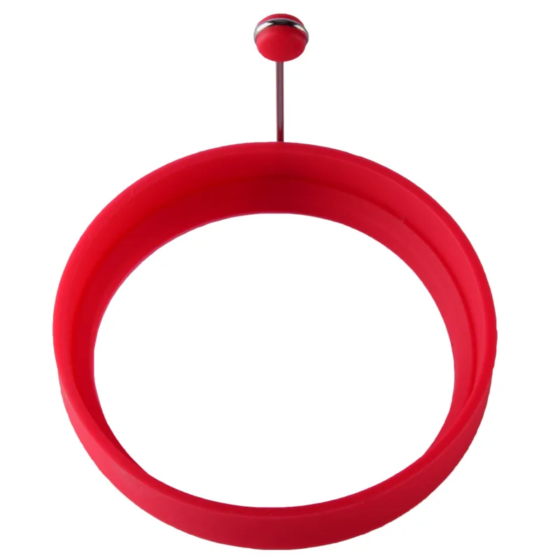 

Силиконовое кольцо для яиц, антипригарные трафареты, кольцо для омлета, блинчиков, сэндвичей, Круглый шейпер с ручкой для приготовления пищ...