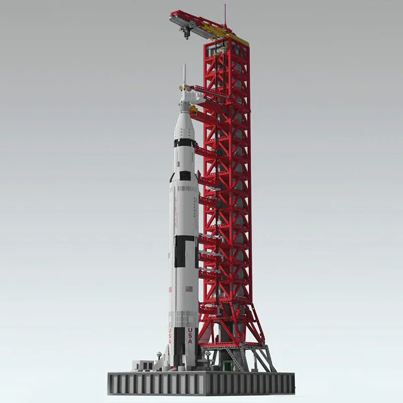 Конструктор MOC НАСА Сатурн V Пуск пусковая черепица для LEGO 21309 3073 шт. строительные