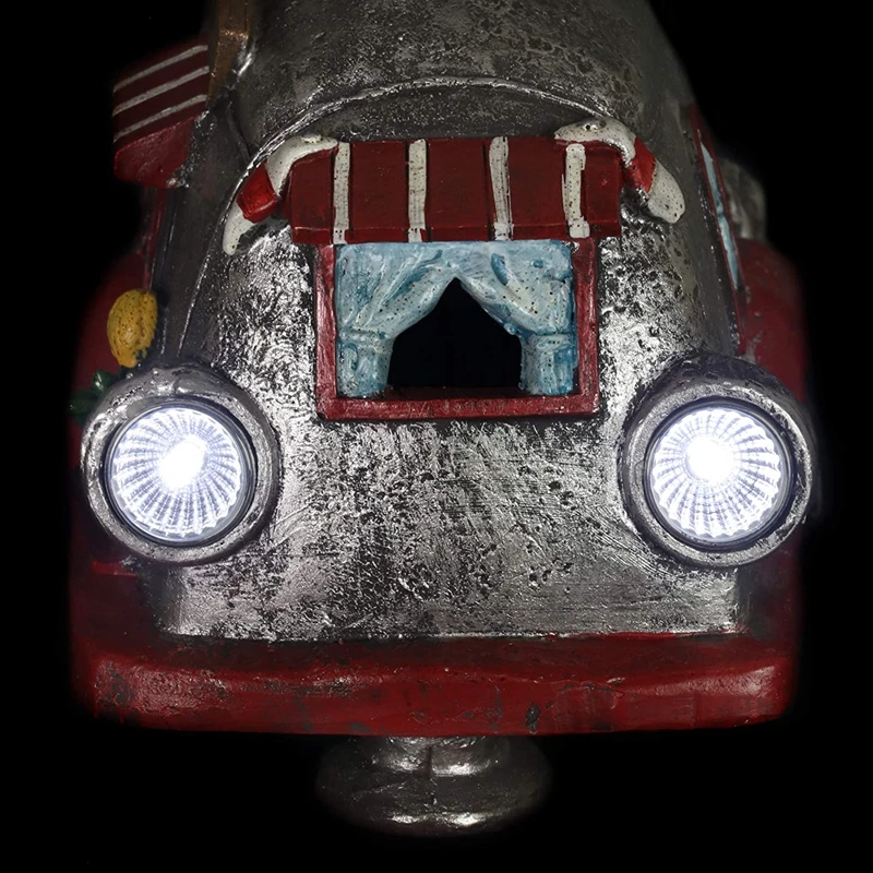 

Creative Resin Car Welcome Statue Solar LED Indoor Outdoor Decoration Home and Garden Crafts Ornaments Birthday Gifts HFD889