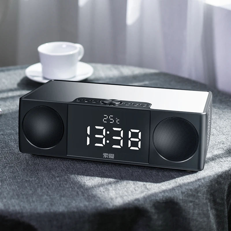 Bluetooth динамик 4 3 &quotдисплей 25 Вт портативный домашний FM радио Будильник стерео HiFi