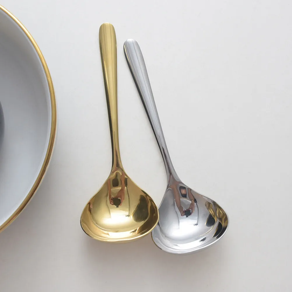 

Stainless Steel Gravy Soup Spoon Thickening Long Handle Spoon Coffee Spoon Long Handle Stirring Spoon Dessert Spoon Tableware